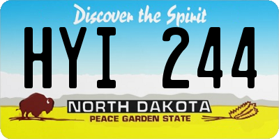 ND license plate HYI244