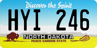 ND license plate HYI246
