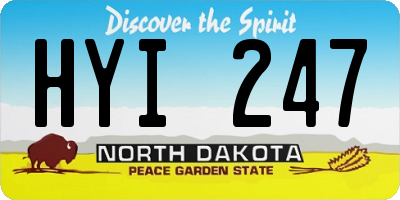 ND license plate HYI247