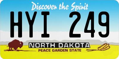 ND license plate HYI249
