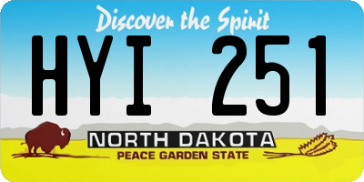 ND license plate HYI251