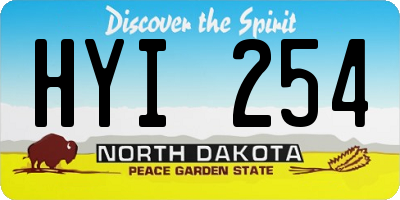 ND license plate HYI254
