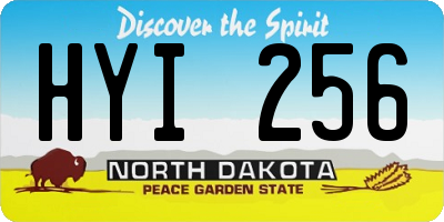 ND license plate HYI256