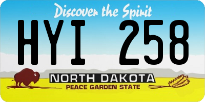 ND license plate HYI258