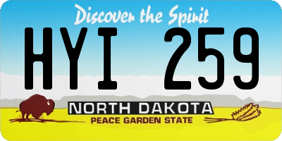 ND license plate HYI259