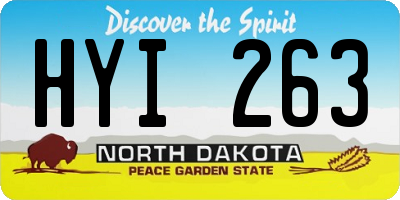 ND license plate HYI263