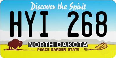 ND license plate HYI268