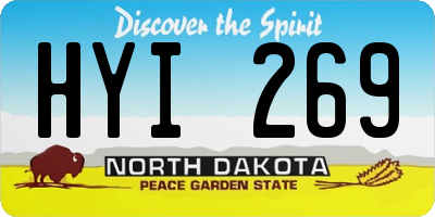 ND license plate HYI269