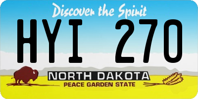ND license plate HYI270