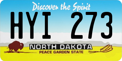 ND license plate HYI273