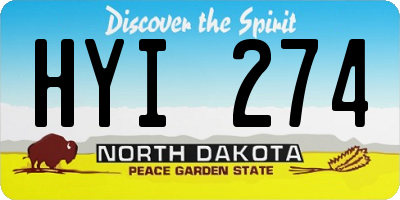 ND license plate HYI274