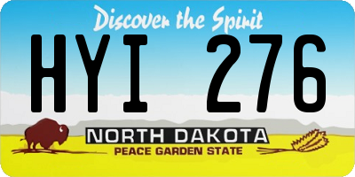ND license plate HYI276