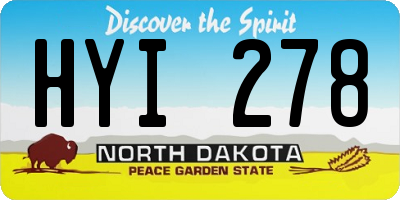 ND license plate HYI278