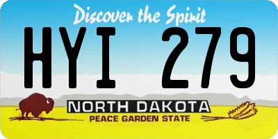 ND license plate HYI279