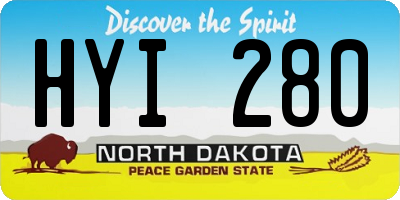 ND license plate HYI280