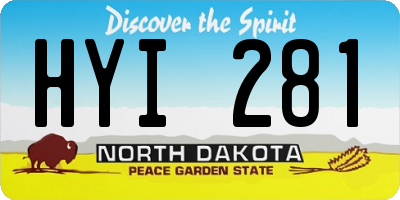 ND license plate HYI281