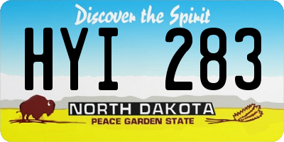ND license plate HYI283