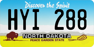 ND license plate HYI288