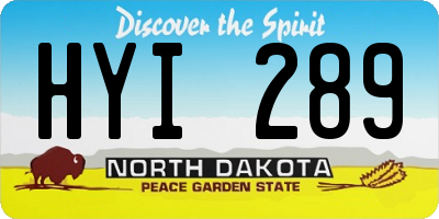 ND license plate HYI289