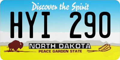 ND license plate HYI290