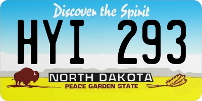 ND license plate HYI293