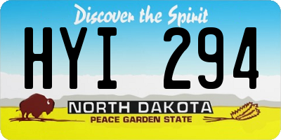 ND license plate HYI294