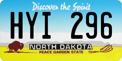 ND license plate HYI296