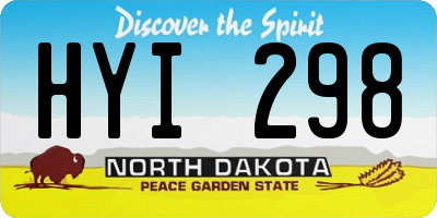 ND license plate HYI298