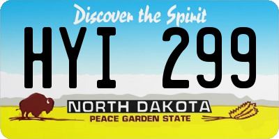 ND license plate HYI299
