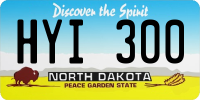 ND license plate HYI300