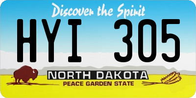ND license plate HYI305