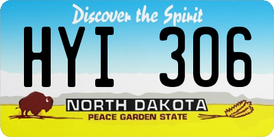 ND license plate HYI306
