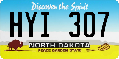ND license plate HYI307