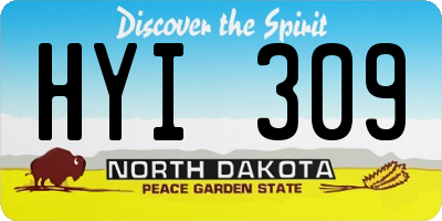 ND license plate HYI309