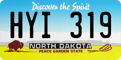 ND license plate HYI319