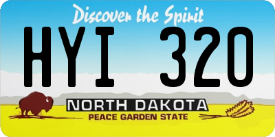 ND license plate HYI320
