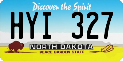 ND license plate HYI327