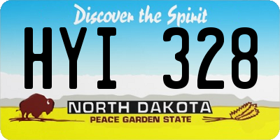 ND license plate HYI328