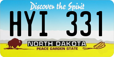 ND license plate HYI331