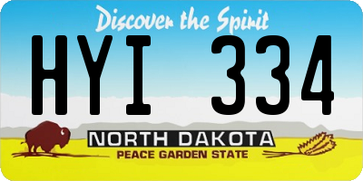 ND license plate HYI334
