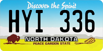 ND license plate HYI336