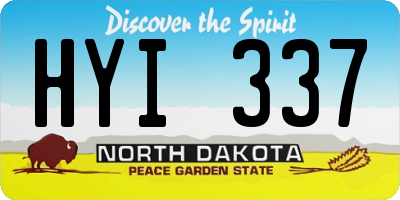 ND license plate HYI337