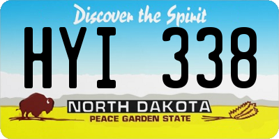 ND license plate HYI338