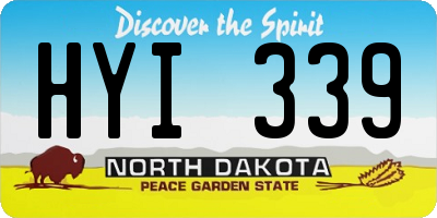 ND license plate HYI339