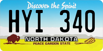 ND license plate HYI340