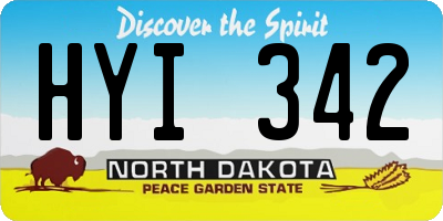 ND license plate HYI342