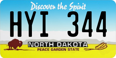 ND license plate HYI344