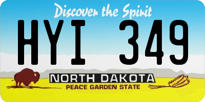 ND license plate HYI349