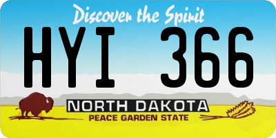 ND license plate HYI366