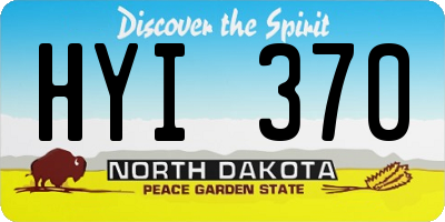 ND license plate HYI370